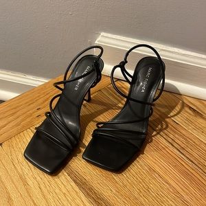 Strappy Square Toe Heels Sandals 6.5